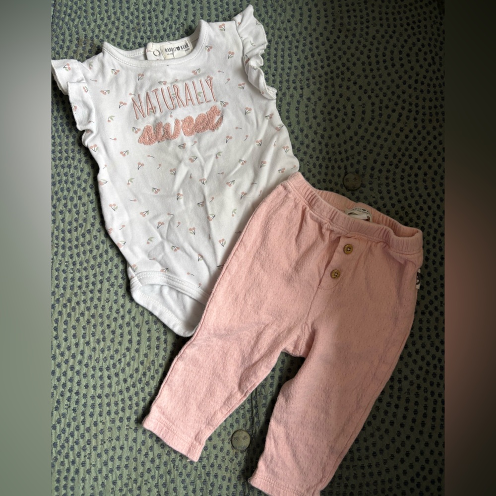 Pink and White Baby Outfit